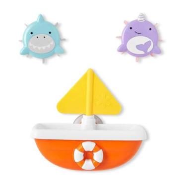 Imagem de Brinquedo de Banho Skip Hop Barco e Animais Fundo do Mar, Amarelo, Úni