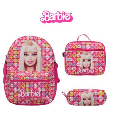 Imagem de Mochila Bolsa Escolar Menina Barbie Costa Lancheira Térmica - Toys 2U