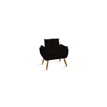 Imagem de Poltrona opala cadeira decorativa - BALAQUI, Preto