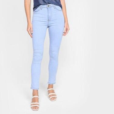 Imagem de Calça Jeans Skinny Ecxo Lavagem Clara Cintura Média Feminina