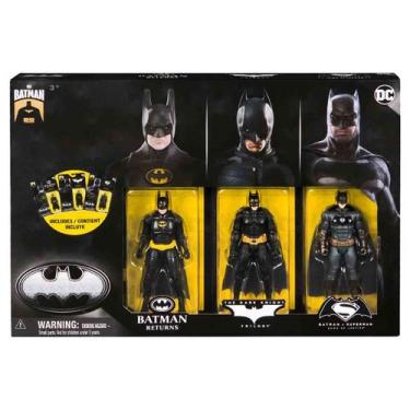 Imagem de Bonecos Batman 85 Anos Pack Especial Com 3 Peças Brinquedo Coleção - S