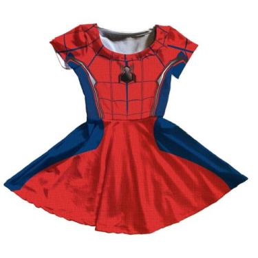 Imagem de Vestido Fantasia Homem Aranha Infantil - Andara Moda Pais e Filhos, 7/