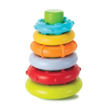 Imagem de Brinquedo Interativo Argolas de Empilhar Infantino, Amarelo, Único
