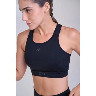 Imagem de Top Grit Bossa Nadador com Bolso Ajustável Preto Blackout, P