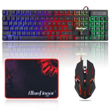 Imagem de Combinação de teclado para jogos e mouse retroiluminado BlueFinger RGB