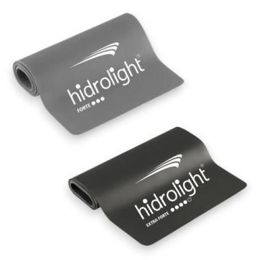 Imagem de Kit Faixa Elástica TPE Nível Forte e Extra Forte Hidrolight, Cinza for