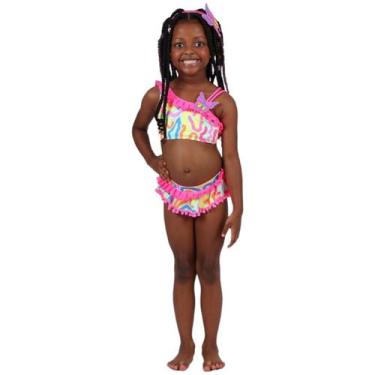 Imagem de Biquini cropped infantil siri kids livia borboleta 38135, Rosa, 4, Mul