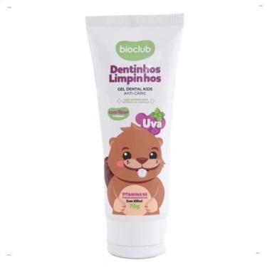 Imagem de Gel Dental Infantil 70g - Dentinhos Limpinhos Uva Vegano Bioclub