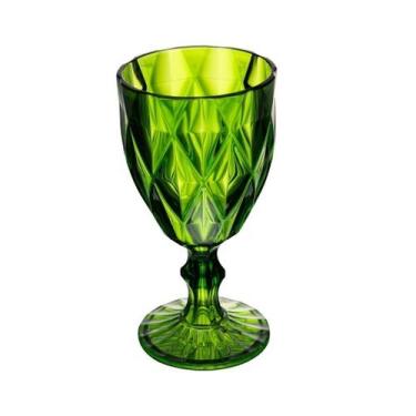 Imagem de Taça de Acrílico Diamond Verde 330ml 220407 - Lyor - LYOR, WOLFF, ROJE