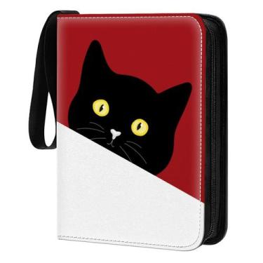 Imagem de Álbum para cartas RCZCORN com 400 bolsos e 50 folhas, estampa de gato