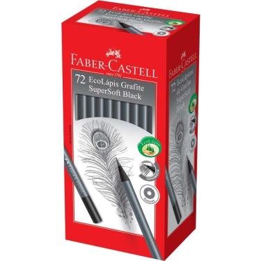 Imagem de Lápis Preto Redondo Faber-Castell Supersoft Black Madeira Reflorestada Certificada FSC