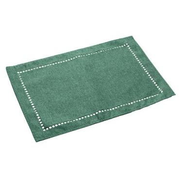 Imagem de Jogo Lugar Americano Lyor 45x30cm Verde Escuro Poliéster