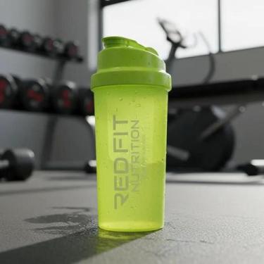 Imagem de Kit Coqueteleira Shaker Verde Neon Preta Roxa Academia Red Fit Nutriti