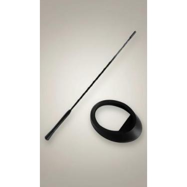 Imagem de Haste Antena c/ Anel Vedaçao 35cm Preto - Congratulations Store