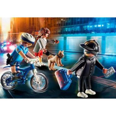 Imagem de Playmobil - Policial Com Bicicleta E Fugitivo - Sunny Brinquedos