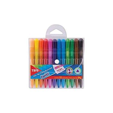 Imagem de Giz Retrátil New Twist - 12 Cores - Tris