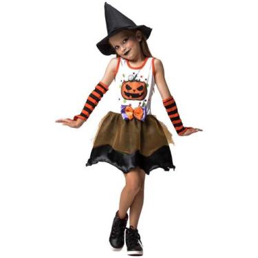 Fantasia de Halloween Vampira de Luxo Infantil Feminina Com Luvas em  Promoção na Americanas