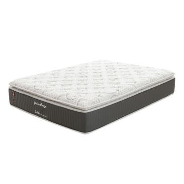 Imagem de Colchão Viúva Safira Plush Mola Ensacada (34x128x188) Branco e Cinza