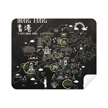 Imagem de Pano de limpeza de tela de telefone Hong Kong Visiting Check Point 2 peças tecido de camurça