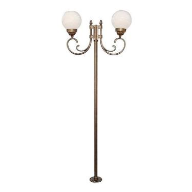 Imagem de Poste Colonial Berlim 2 Para Jardim Alumínio 02 Globo 2,62M