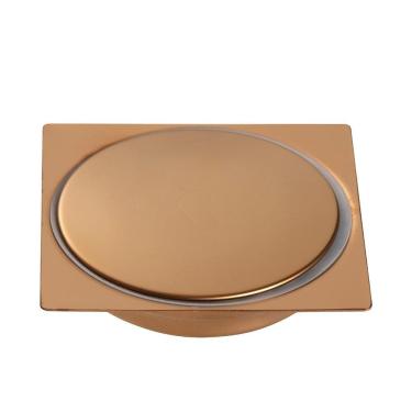 Imagem de Ralo Click Up Para Chão 10 cm Inox Pingoo.casa - Dourado Rose