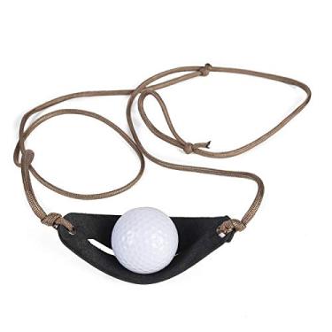 Imagem de EASYANT Bolsa de couro feita à mão com alça de pastor-pastor antiquada Slingshot