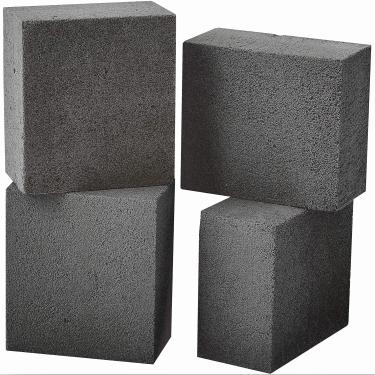 Imagem de Não tóxico, sem produtos químicos, tijolo de grelha preto, pacote com 4. Melhor bloco de limpeza de churrasco reutilizável para tops, grelhas e fumantes. A pedra de abóbora sem arranhões é a ferramenta perfeita para limpar grades e churrascos