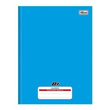 Imagem de Caderno Brochurão Capa Dura Universitário Azul Caligrafia -