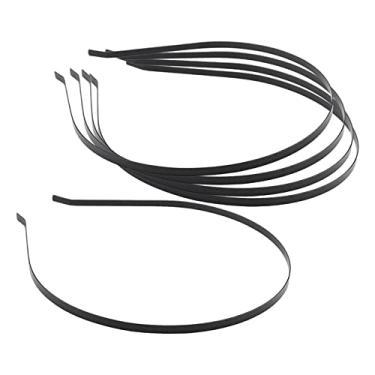 Imagem de Vaveren Faixa de cabeça de aço inoxidável com 5 peças em branco para acessórios de fabricação de joias, preto