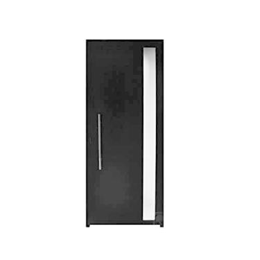 Imagem de Porta Lambril 1.00 X 2.10 Com Visor e Puxador Aluminio Preto Lado Direito - Hale