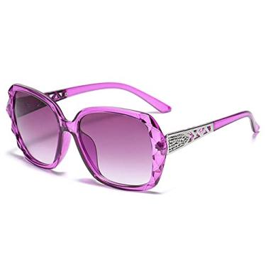 Imagem de óculos de sol polarizados de caixa grande edição maré feminino uv web óculos de sol de celebridades dirigindo óculos redondos femininos, 2, C