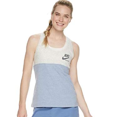 Imagem de Regata feminina Nike Gym Vintage Colorblock, Indigo Dark Gray, Medium