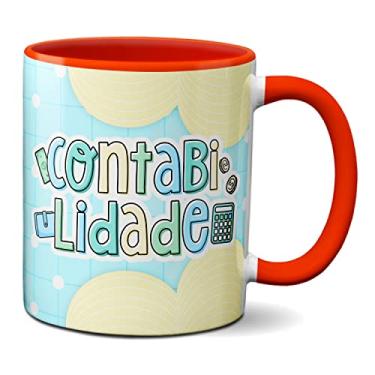 Imagem de Caneca Contador Profissão Contabilidade Criativo Presente (Vermelha)