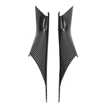 Imagem de KIMISS Capas para maçaneta de porta, par de guarnição da tampa interna do carro do lado esquerdo direito para 5 séries G30 2017 para cima (estilo fibra de carbono)