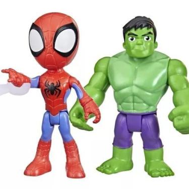 Imagem de Kit Boneco Figura Hulk E Homem Aranha Amazing Friends Spider Hasbro Or