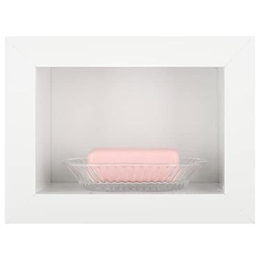 Imagem de Porta Sabonete Em Barra Saboneteira De Porcelanato (Branco)