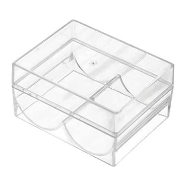 Imagem de Bandeja de fichas com capacidade para 40 fichas estojo de armazemento de jogos em acrílico portátil porta-chips para jogos de festa chips de
