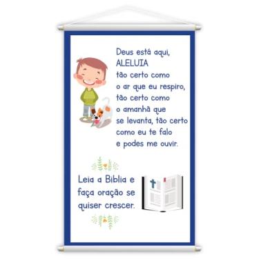 Imagem de Banner Religioso Leia a Bíblia e Cresça Oração 80x50cm