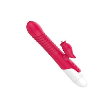 Imagem de Vibrador Telescópico Estimulador Clitóris Ponto G Aquecimento Erótico Zatla Shop (Vermelho)