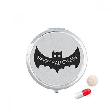 Imagem de Hallowmas Black Morcegos Feliz Dia das Bruxas, caixa de armazenamento de remédios