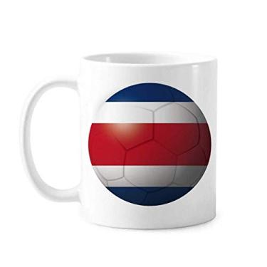 Imagem de Caneca de futebol da bandeira nacional da Costa Rica cerâmica café porcelana caneca louça