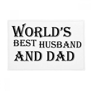 Imagem de DIYthinker Dreaming World's Best Dad and Husband Tapete antiderrapante para porta de banheiro