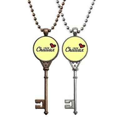 Imagem de OFFbb-USA Consolation Sweetheart Greetings Care Chaveiro Colar Pingente Joias Decoração de Casal