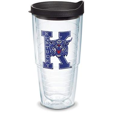 Imagem de Tervis Feito nos EUA com paredes duplas da Universidade de Kentucky, Reino Unido, Wildcats, copo isolado mantém as bebidas frias e quentes, caneca de 473 ml, abóbada