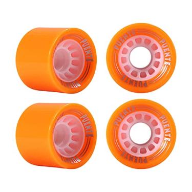 Imagem de YIJU Peças de Skate Longboard 70 4x51mm PU Suave Conjunto de Rolamentos de Roda e Espaçadores de por Tempo, Laranja
