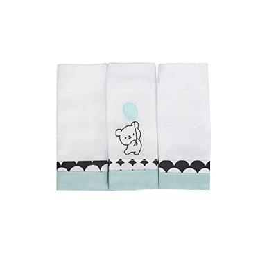 Imagem de Paninho De Boca Bordados Mini Herdeiros 32Cm X 32Cm 03 Un, Minasrey (Azul)