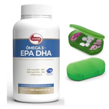 Imagem de Kit Omega 3 EPA DHA Vitafor 240 Capsulas + Porta Capsulas