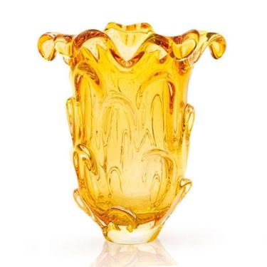 Imagem de Vaso Em Cristal Murano Âmbar - São Marcos 37Cm