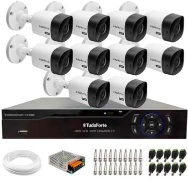 Imagem de Kit 10 Câmeras Intelbras VHC 1120 B HD 720p Visão Noturna 20m IP66 + Dvr Tudo Forte TFHDX 3316 Full HD 16 Canais Com App Xmeye