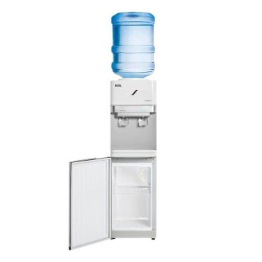 Imagem de Bebedouro de Coluna para Garrafão com Armário EOS Mineralle Compressor Branco EBC01BCA 220V